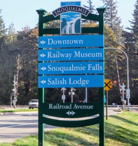 custom directional post panel sign